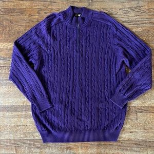 Paul Stuart wool half Zip sweater XXL